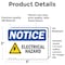 Signmission Electrical Hazard Sign, Vinyl Decal, 5in W x 3.5in L, 2PK OS-2PACK-NS-D-35-L-11651 - alternate 5